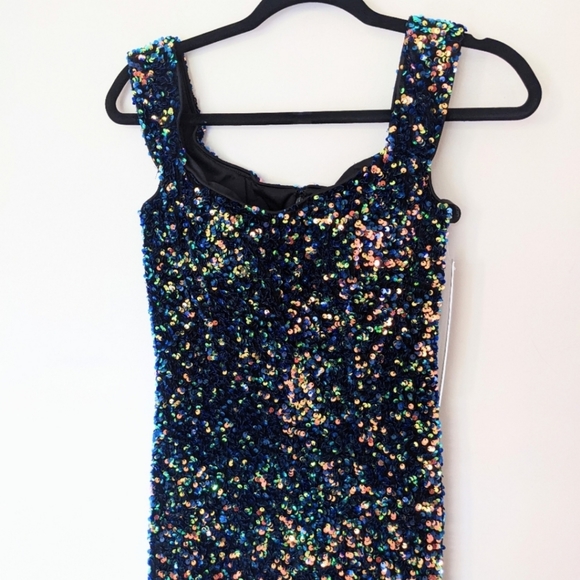 JOVANI New Black Sequined Formal Evening Dress Gown Size 4 - Picture 9 of 14